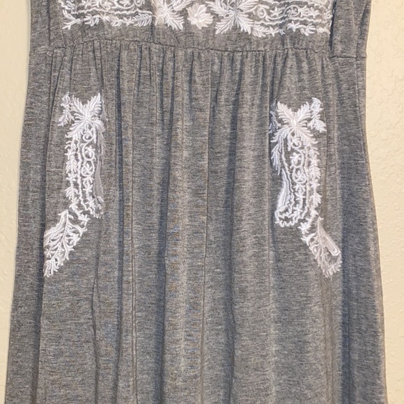 ✨Grace Elements Flowing dress•Grey with White Pattern•Small✨ - Picture 3 of 6